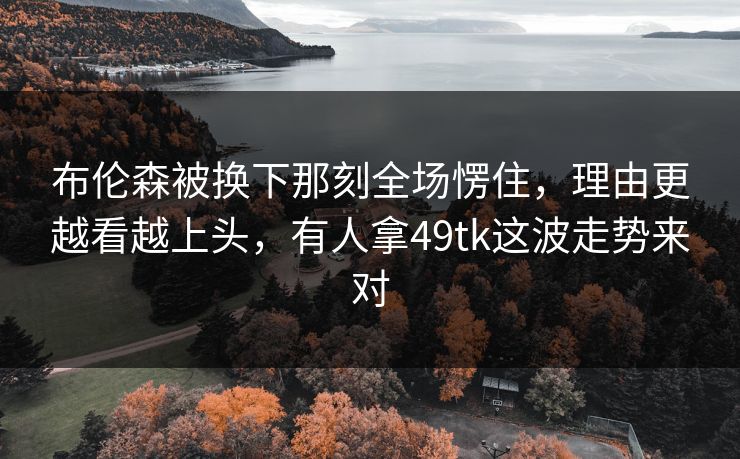 布伦森被换下那刻全场愣住，理由更越看越上头，有人拿49tk这波走势来对