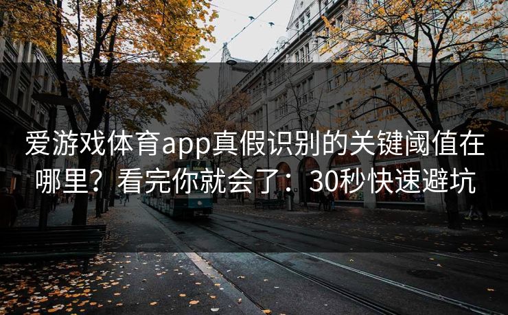 爱游戏体育app真假识别的关键阈值在哪里？看完你就会了：30秒快速避坑